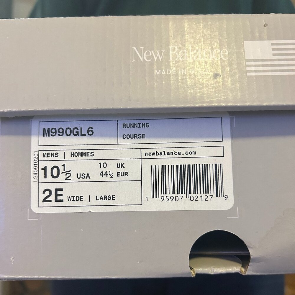 Men's Grey New Balance 990v6 Size - Picture 4 of 4